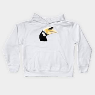 Oriental Pied Hornbill Kids Hoodie